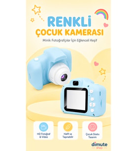 Renkli Çocuk Kamerası Taşınabilir Mini Dijital Fotoğraf Makinesi Hediye