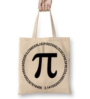 Matematik Daire Pi Sayısı Bez Çanta Uzun Saplı