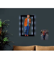 BK Gift Kişiye Özel Tam Boy Erkek Karikatürlü 3D Led Işıklı Ahşap Tablo-1