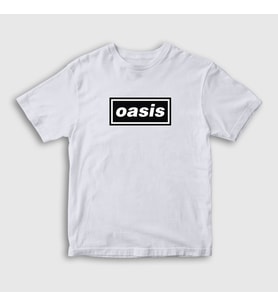 Presmono Unisex Çocuk Beyaz Logo Oasis T-Shirt 100249tt (Beyaz)
