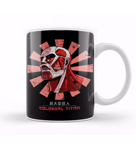 Colossal Titan Retro Japanese Kupa Bardak Porselen