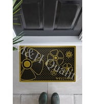 Dekoratif Altın Rengi Kapı Önü Paspası