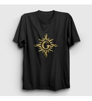 Presmono Unisex Siyah Gold Logo Rock Godsmack T-Shirt 497461tt
