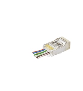Cat6E Ez Rj45 Metal Konnektör 100 Adet Plastik Kutu - Şeffaf ND2423