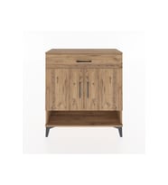 Arges Şifonyer 2 Raflı Tek Çekmeceli 2 Kapaklı 88x30x96 Çam-Çam