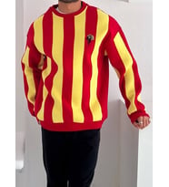 %100 PAMUKLU PENYE ŞARDONLU SWEAT - SARI KIRMIZI - SARI LACİVERT - ASLAN - KANARYA