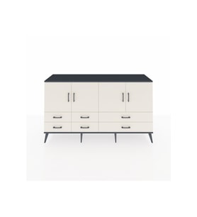 Kronos Konsol 6 Raflı 6 Çekmeceli 4 Kapaklı 176x59x99 Antrasit-Aytaşı