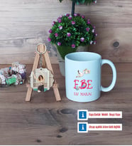 Ebeye Hediye Kupa Bardak Beyaz ve Fotoğraflı Ahşap Anahtarlık Hediye Tıp Bayramı Ebeler Günü Hediyesi (Model 1)