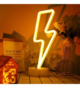 Şimşek Desenli Neon LED Lamba Modern Aydınlatma Çözümleri