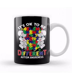 It s OK To Be Different Autism Awareness Puzzle Kupa Bardak Porselen