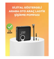 Mey İthalat® Çok Fonksiyonlu Akıllı Lastik Şişirme Cihazı