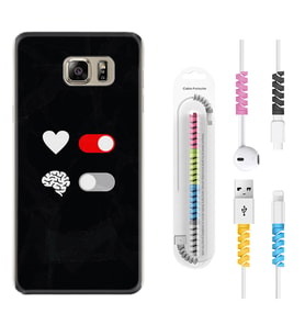 Samsung S7 Edge S20 Fe Plus Ultra S21 S22 Kılıf Kablo Koruma Spiral Silikon Love Brain 1722