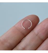 Heppii 925 Ayar Gümüş Sıkıştırmalı Halka Hızma Delik Gerektirmeyen Hızma Fake Piercing (Çok Renkli)