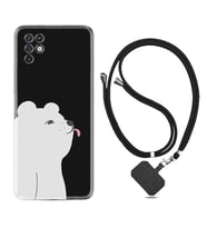 INFINIX Note 11 Pro Note 10 Hot 9 Play Kılıf Boyun Askılı Silikon Panda Sevimli 1738