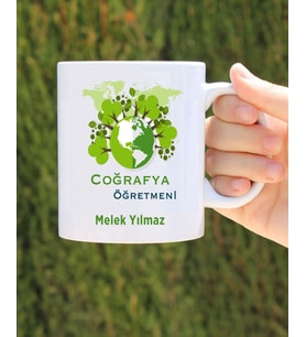 coğrafya öğretmeni özel tasarım kupa bardak