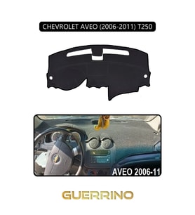 CHEVROLET AVEO 2006-2011 T250TORPİDO KORUMA HALISI SİYAH KENAR