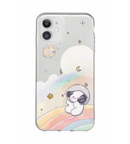 Iphone 11 Uyumlu Sevimli Köpek Desenli Şeffaf Telefon Kılıfı