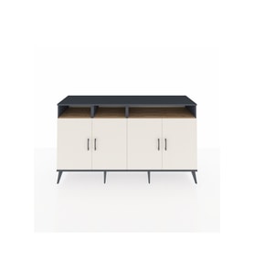 Kronos Konsol 6 Raflı 4 Kapaklı 176x59x99 Antrasit-Aytaşı/Çam