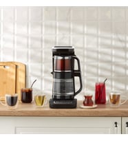 Karaca Robotea Pro 4 in 1 Konuşan Cam Çay Makinesi Black Chrome