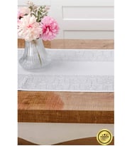 Ayda Jakar Polyester Kumaş Gri Runner 45x150 Cm - 1417 (Standart)
