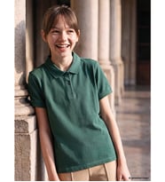 LCW Kids Yeşil Polo Yaka Kız Çocuk Pike Tişört