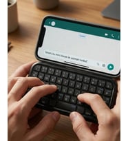 Mini Kablosuz Bluetooth Klavye USB Şarjlı Taşınabilir Klavye