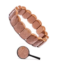 Sertifikalı Kahverengi Yıldız Taşı Doğal Taş Rolex Bileklik (Çok Renkli)