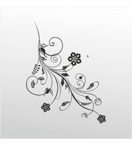 Folyo Sticker Çiçek Deseni 200cm Uzunluk (Karışık)