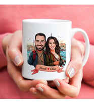 Sevgiliye Hediye Kişiye Özel Kadim İstanbul ve Aşkımız Karikatürlü Kupa Bardak