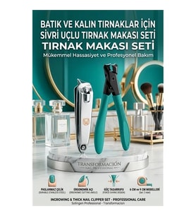 Profesyonel Tırnak Makası Seti Kalın Batık Tırnaklar İçin Çelik Çözüm (2'Li) 723195