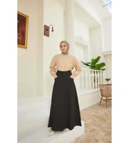 2195-Mevlana Denim Etek Siyah