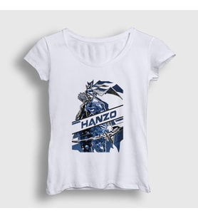 Presmono Kadın Beyaz Hanzo Oyun Overwatch T-Shirt 359003tt