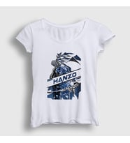 Presmono Kadın Beyaz Hanzo Oyun Overwatch T-Shirt 359003tt