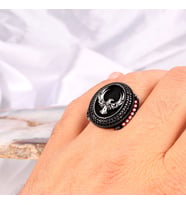 925 Ayar Gümüş Mikro Taşlı Anka Kuşu Model Yüzük