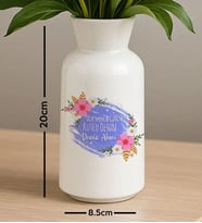 BK Gift Kişiye Özel Öğretmenler Günü Tasarımlı Seramik Vazo-21, Ev Hediyesi, Öğretmene Hediye