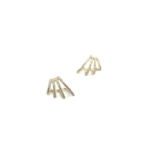 Northcity Taşlı Kıvrımlı Küpe - Altın