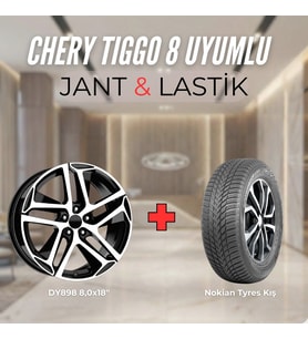 Chery Tiggo8 Uyumlu Nokian235/55R18 Kış Lastiği 4 adet Yılı:2024+DY898 BD 18"Jant 4 Adet