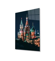 Moskova Cam Tablo 4mm Dayanıklı Temperli Cam, Moscow Glass Wall Decor (Çok Renkli)