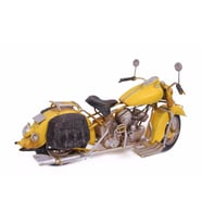 Dekoratif Metal Motosiklet (Sarı)