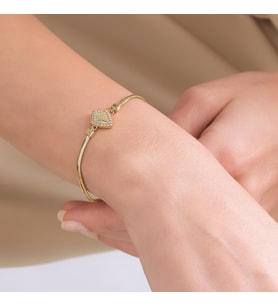 Altın Kutup Yıldızı Model Balık Sırtı Bileklik (Gold)