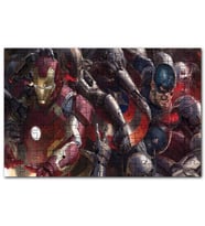 Cakapuzzle Yenilmezler Iron Man ve Kaptan Amerika Puzzle Yapboz MDF (Ahşap) (120 Parça)