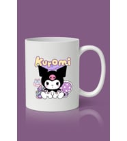 Kuromi Baskılı Kupa Bardak (Beyaz)