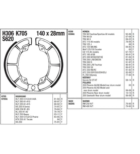 Fren Balatası Kampana İç 140 Mm Kalınlık 28
