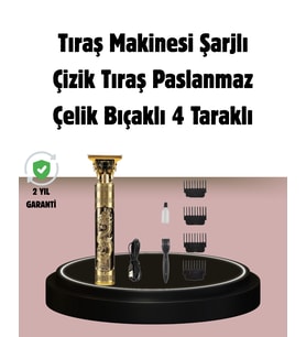 Şarjlı Titanyum Bıçaklı Saç Kesme Makinesi