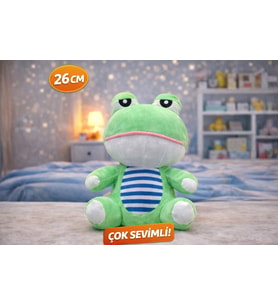 Peluş Kurbağa 26 CM Yumuşacık Sevimli Oyuncak (Yeşil)