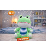 Peluş Kurbağa 26 CM Yumuşacık Sevimli Oyuncak (Yeşil)