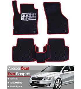 SKODA OCTAVİA A5 (2004-2012) Uyumlu EVA Paspas Tam Set–Oto Paspas,Araca Özel,Kolay Montaj