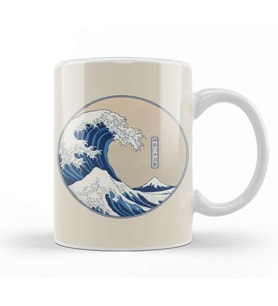 Great Wave Kupa Bardak Porselen