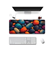 SonicTouch Klavye Mousepad 40x90cm Dikişsiz Pürüzsüz Sıvı Geçirmez Kaymaz Taban Kintsugi Çakılları