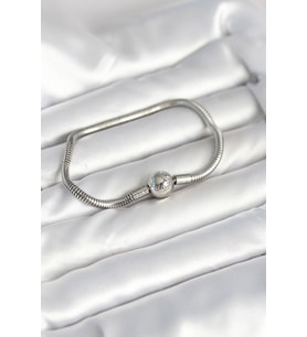 Gümüş Renk Pirinç Charm Bileklik TJ-BB8015